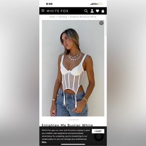 Whitefox Enlighten Me Bustier in White